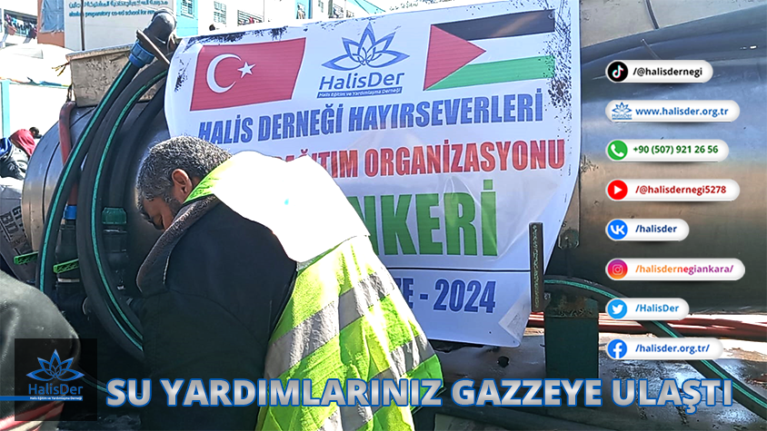 Filistin Gazze Su Yardım Tankeri Ulaştı (Halis Derneği)
